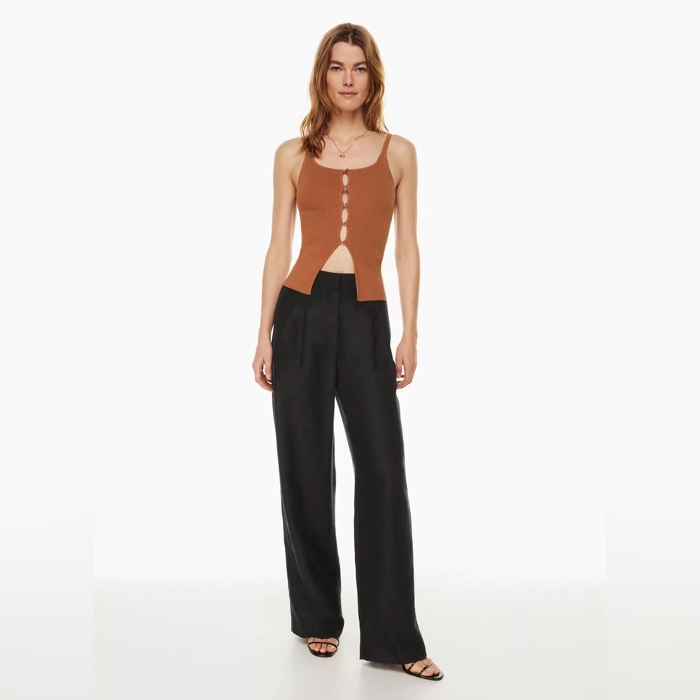 EUC ARITZIA WILFRED THE EFFORTLESS PANTS IN BLACK LINEN